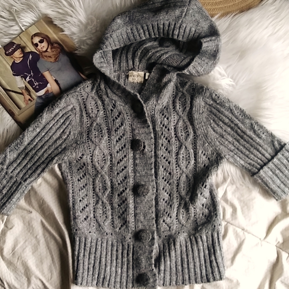 Girls Knit Button-Up Sweater
